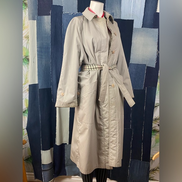 Vintage Reversible Earth Tones Plaid w/Waist Tie Coat Size M - Picture 5 of 7